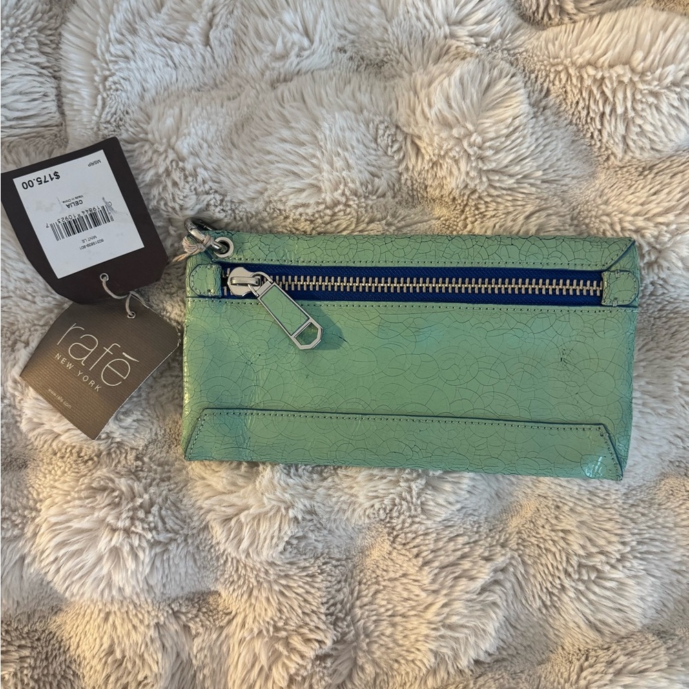 NWT RAFE NY Celia MINT GREEN CLUTCH